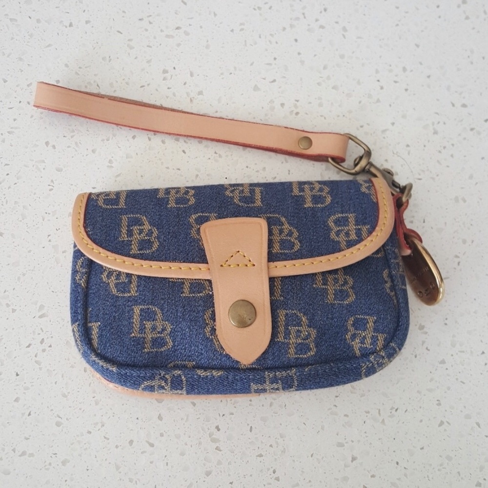 D&B | Denim Logo Wristlet